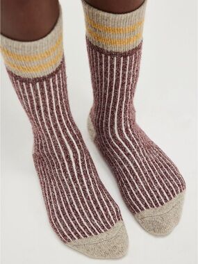 Free People We The Free Cabin Ribbon Socks | Oat | NWT